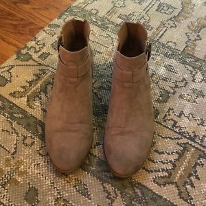 Tan booties size 8